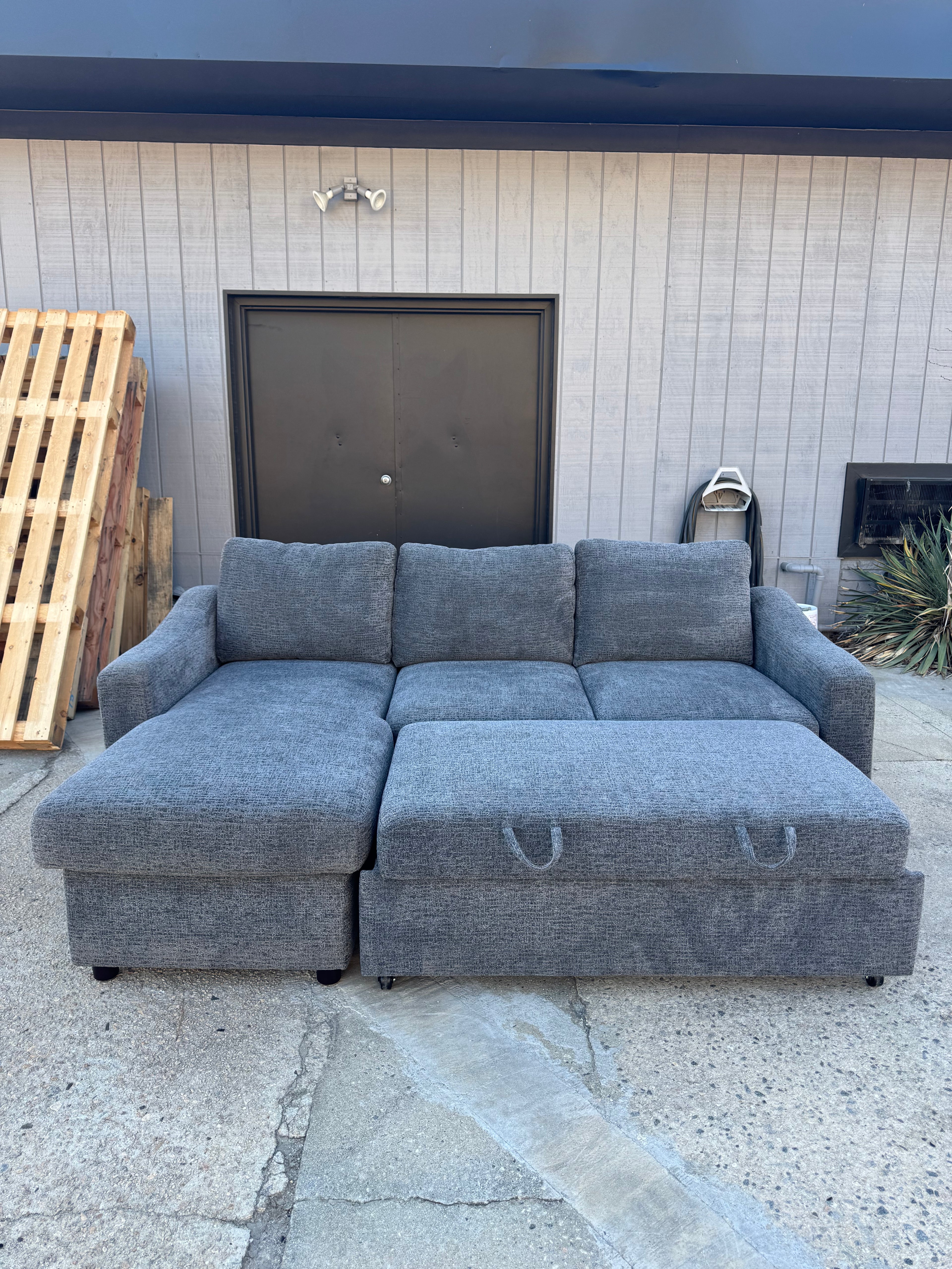 Coddle Aria Sleeper Sectional w/reversible storage chaise
