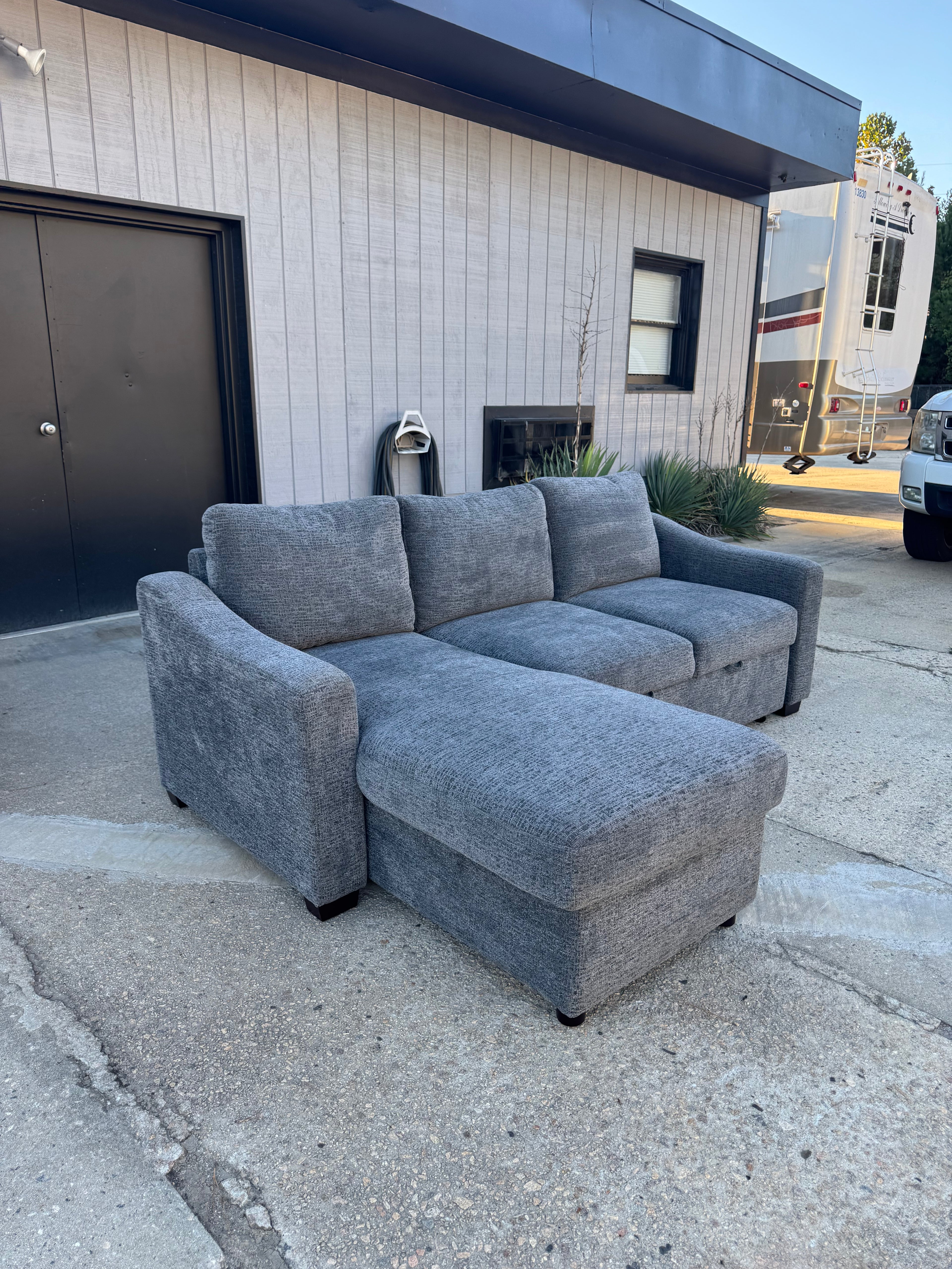 Coddle Aria Sleeper Sectional w/reversible storage chaise