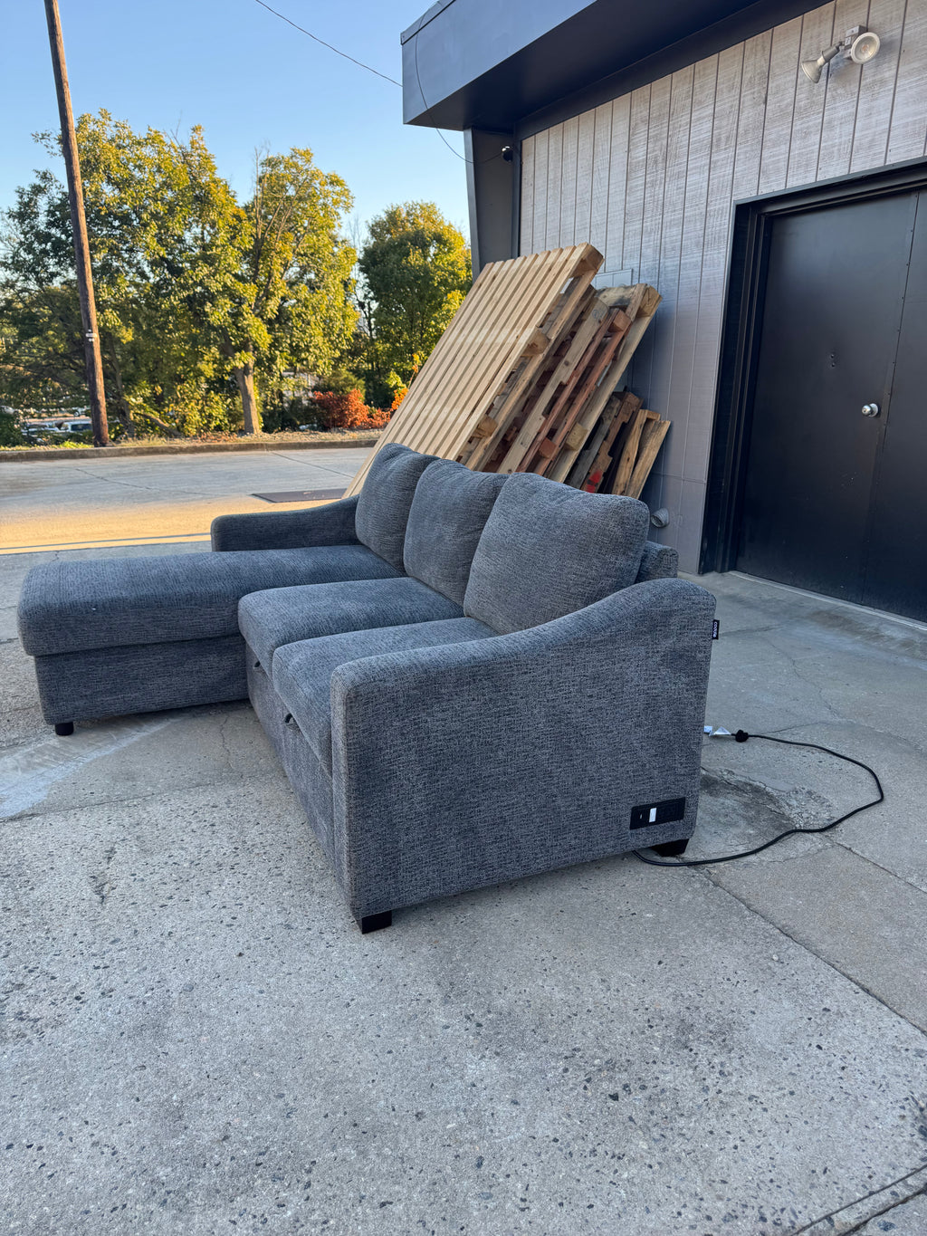 Coddle Aria Sleeper Sectional w/reversible storage chaise